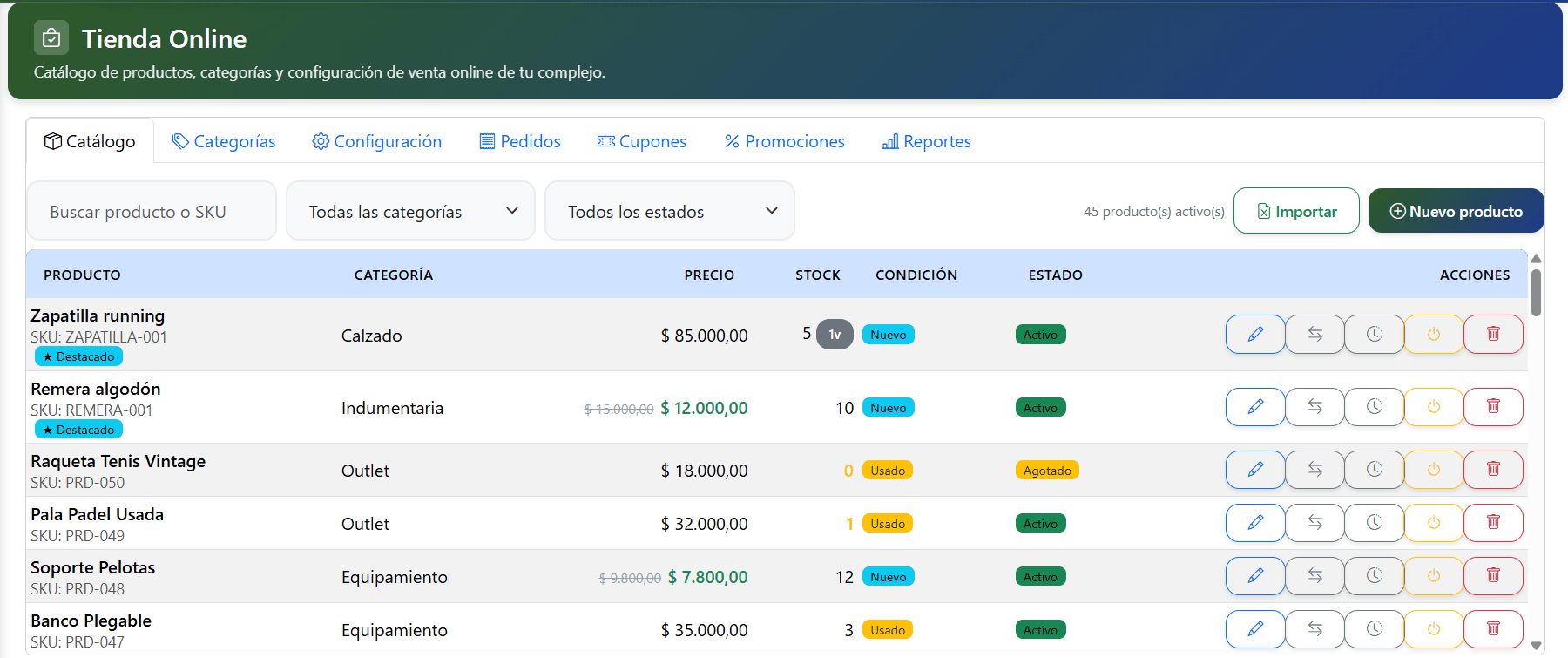 Tienda online con catálogo y pedidos